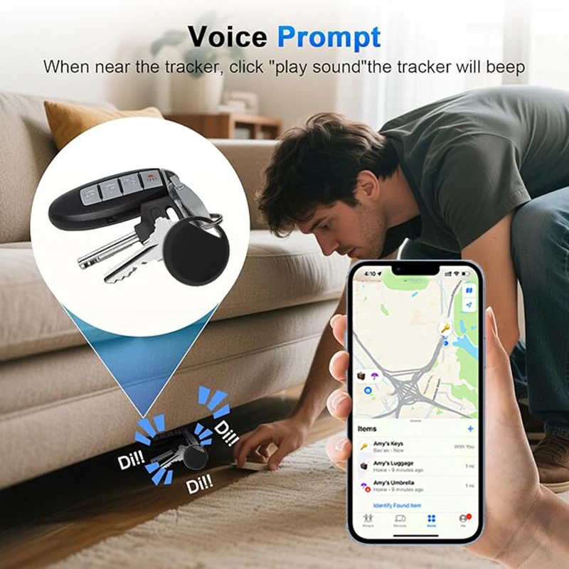 Localizzatore anti-smarrimento di sicurezza RSH per tag IOS Funziona con Apple Trova il mio localizzatore GPS Bluetooth per bagagli, carte, denaro, moto, animali domestici - immagine 6