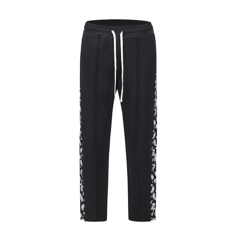 

Autumn Trousers Trend for High Street Men in Europe and the United States Cashew Flower Zipper Trousers Men's Clothes