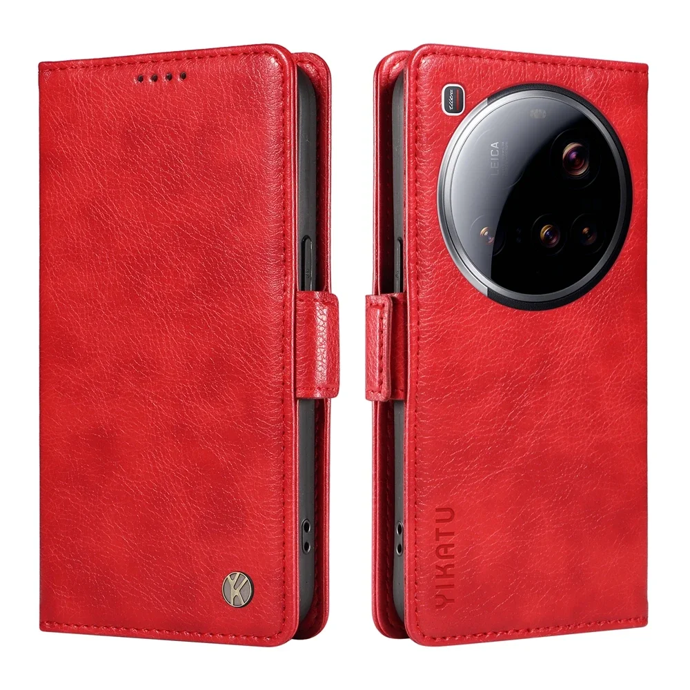 Luxury Magnetic Leather Wallet Phone Case with Card Slot