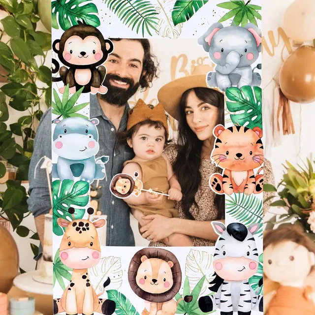 Kit 25 Accessori Photo Booth Tema Giungla - Per Feste E Compleanni - Foto 11