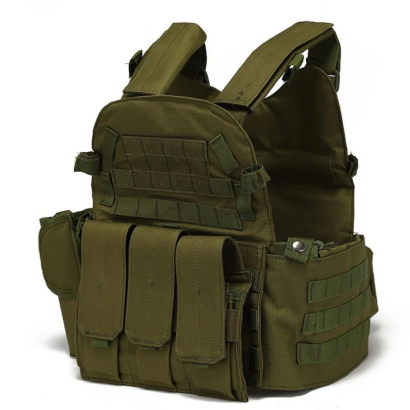 Outdoor Nylon Plate Carrier Tactical Vest Hunting Protective Adjustable Vest for Combat Airsoft Accessories Detachable Bag 2 pieces replacement travel bag wheel nylon detachable heavy duty rotating luggage suitcase roller accessories