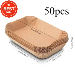 Disposable Non-Stick Air Fryer Baking Liners - Oilproof Kitchen and BBQ Accessories (50PCS)