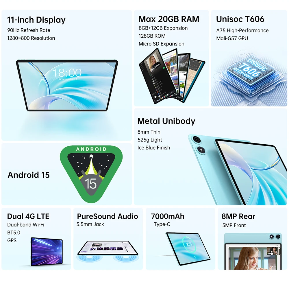 Το Teclast P50 εμφανίζεται σε τραπέζι με αξεσουάρ