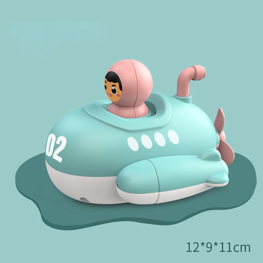 Baby Bath Toys Submarine Wind Up Toy Clockwork Ship Boat Kids Water Toys Swimming Pool Beach Game Toddler Boy Toys Children Gift — view 4