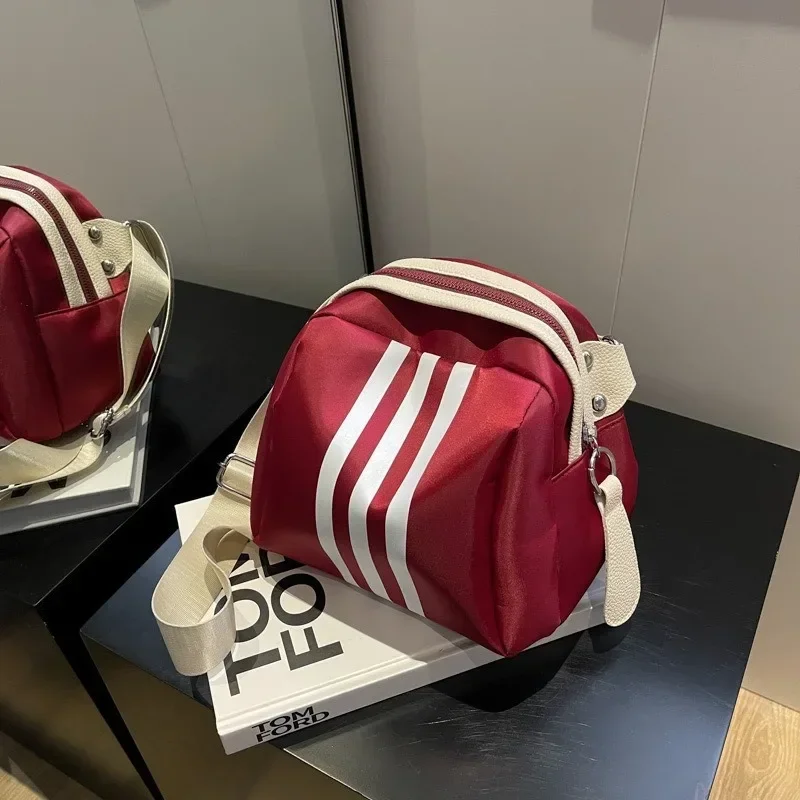 Women Striped Nylon Turtle Bag Shell Fashion Crossbody Casual Large Capacity Casual Fashion Small Bag