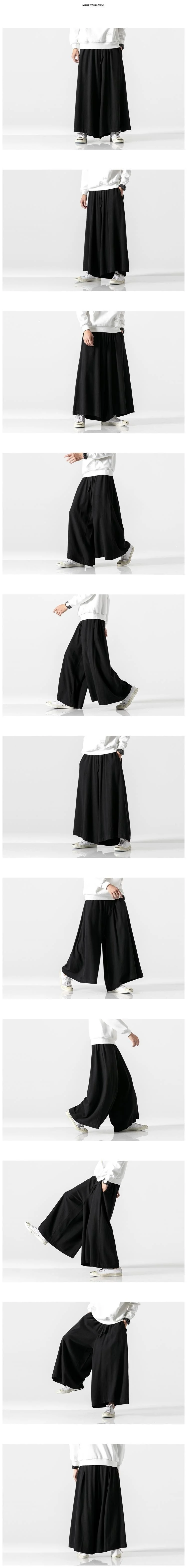 MRGB Baggy Casual Men's Wide Leg Pants 2022 Korean Draped Cotton Men Solid Color Trousers Spring Streetwear Oversize Man Pants harem joggers