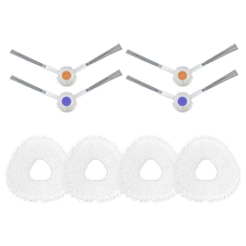 

8Pcs For Narwal J4 Side Brush Mop Cloths Rag Integrated Robot Vacuums Replacement Accessories