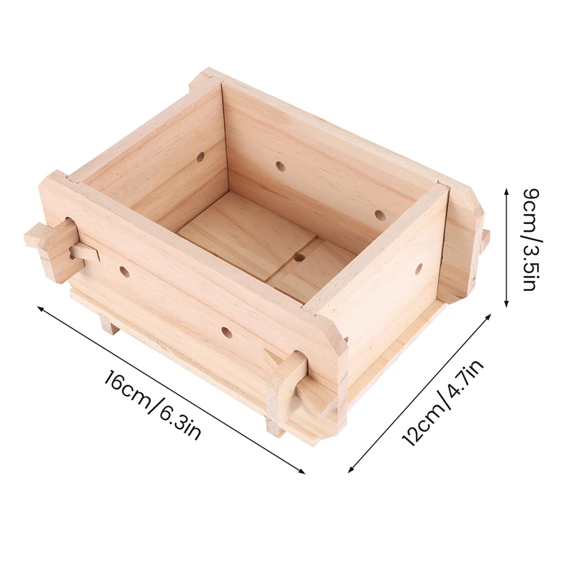 Tofu Mold Tool,Removable Wooden Press Box,Home Kitchen Tofu Maker Press Mold Kit For DIY Cooking Handmade