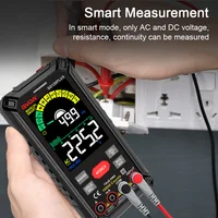 GVDA Smart Digital Multimeter 9999 Counts LCD Color Display DC AC Voltage Current True RMS Multimetro Rechargeable Multitester 2