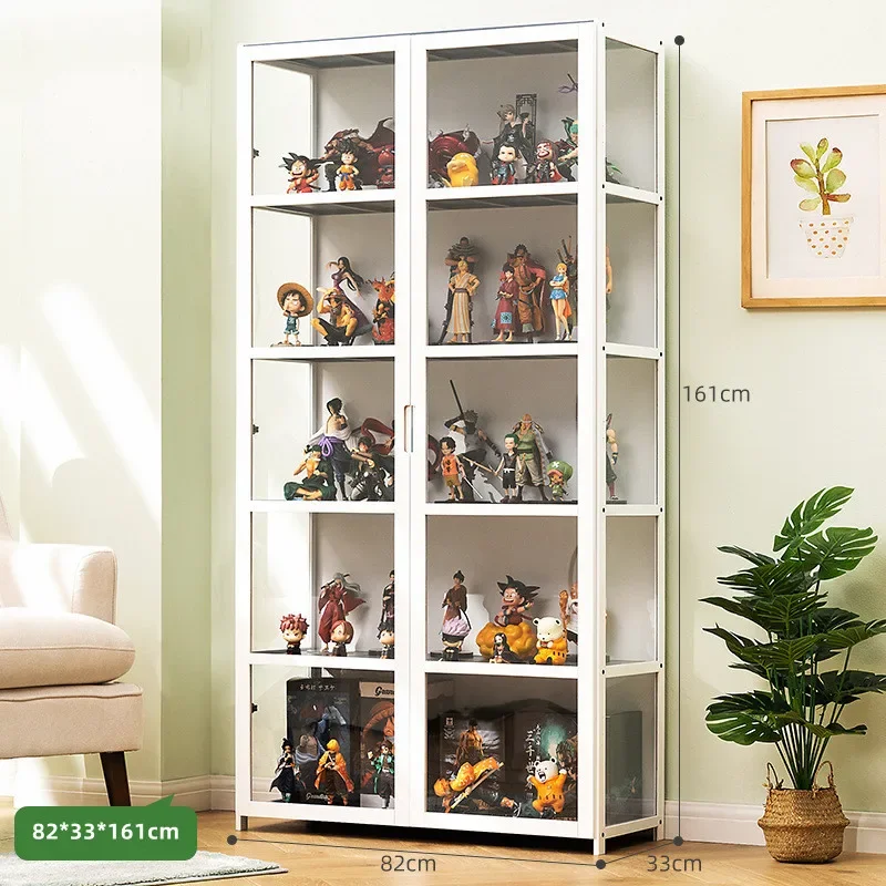 おもちゃを保管するためのアクリル製の大きな棚,ドア付きの