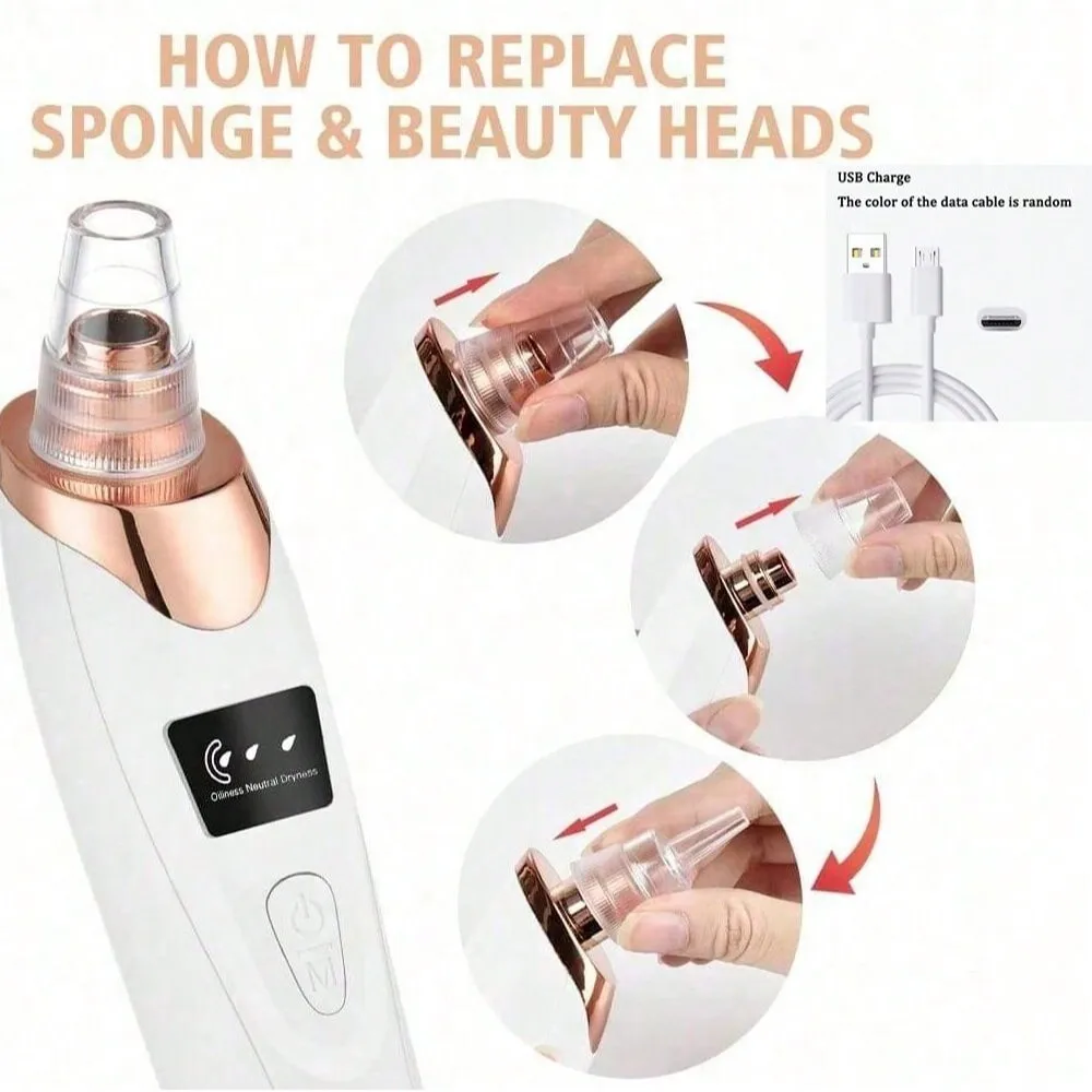 Electric Blackhead Remover Pore Vacuum Acne Cleaner 6
