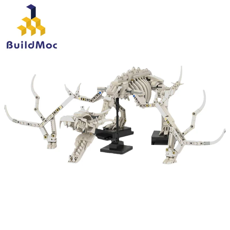 Buildmoc Jurassic Mosasaurus Scheletro Drago Fossile Mattoncini Set 21320 Osso Di Dinosauro Mattoncini Giocattolo Per Bambini Bambino Compleanno