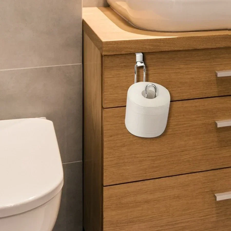 Non perforated iron Bathroom Toilet Paper Holder