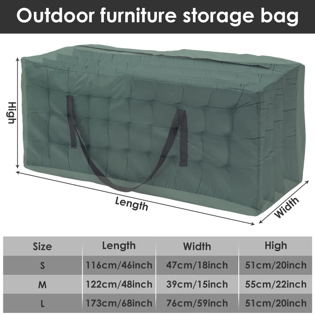 Sac de rangement de coussin, housse de protection pour meubles de grande capacité, jardin extérieur, étanche à l'eau et à la poussière, organisateur d'arbre de noël, nouveau 2