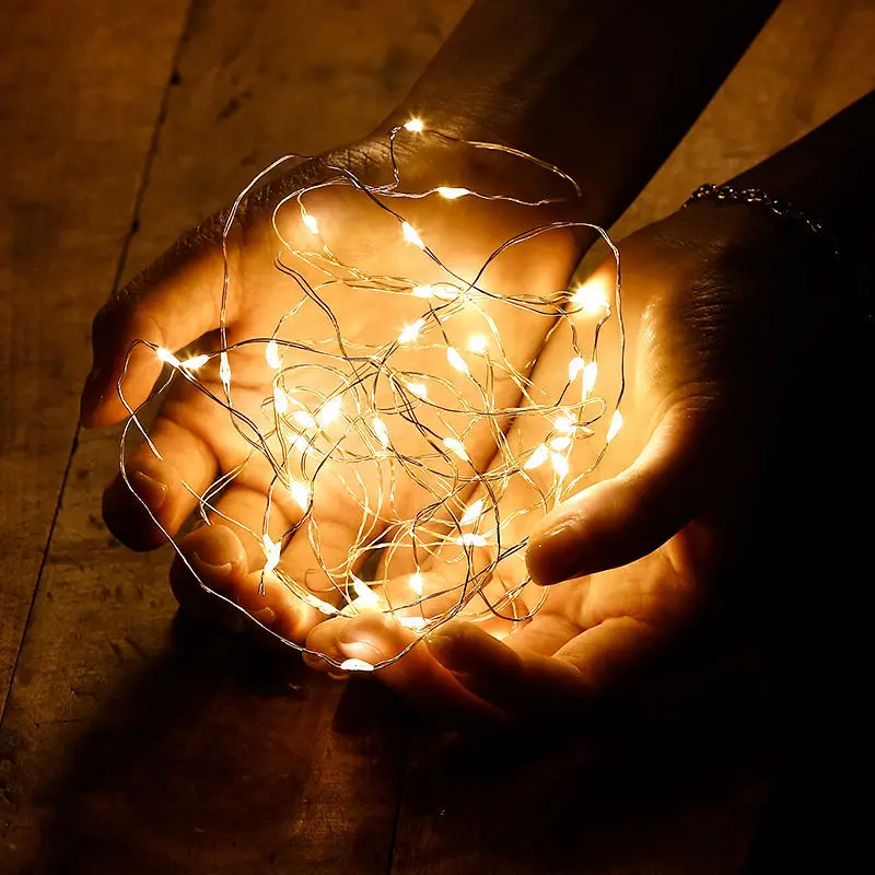 

Outdoor Indoor Wedding Decor Holiday Battery Operated Fairy Light Garland Christmas Tree Decor 5PCS Copper Wire LED String Light