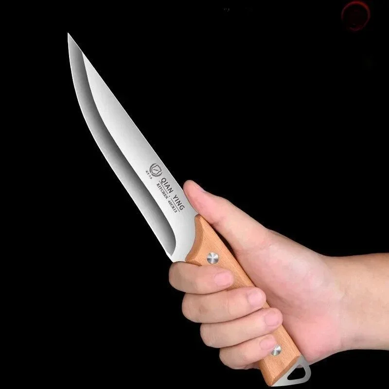 Professional Stainless Steel Fillet Knife - Forged Boning  Fish Slicing Knife with Wooden Handle