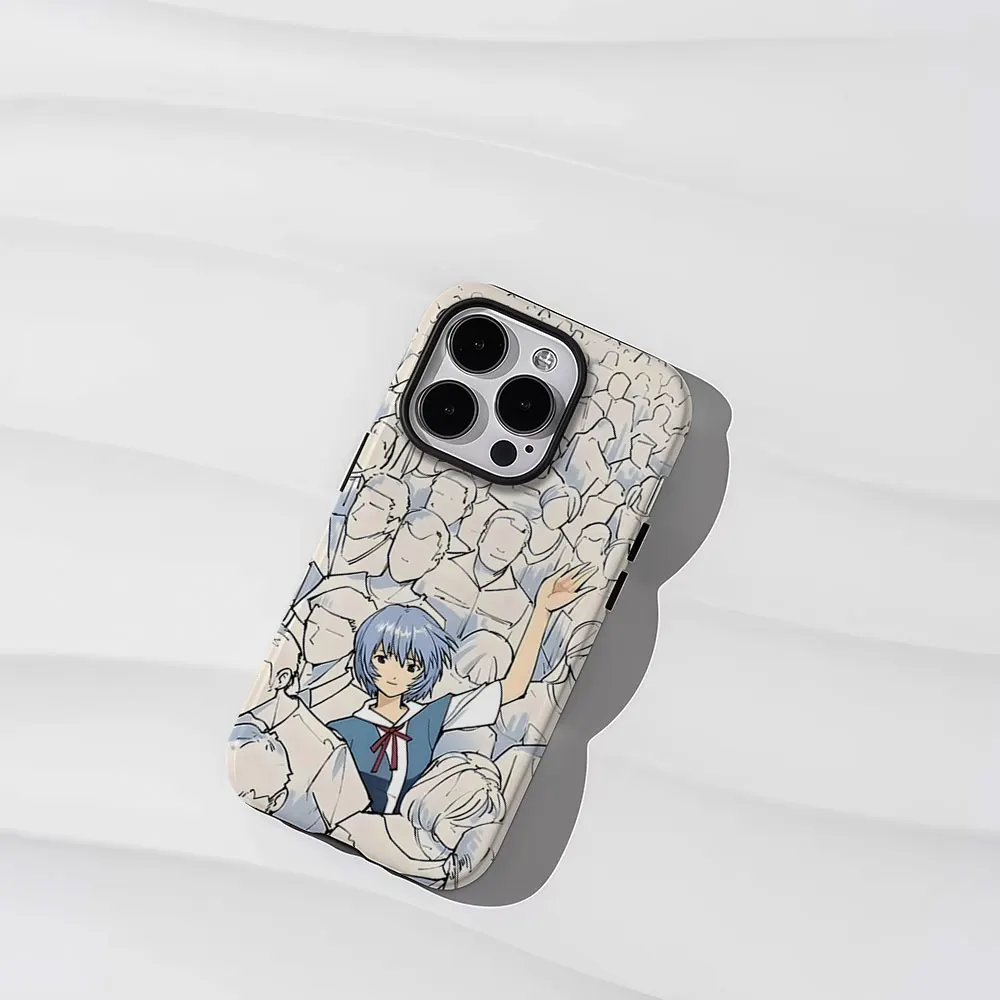 Rei Ayanami 2-in-1 Floral Hard Bumper Phone Case