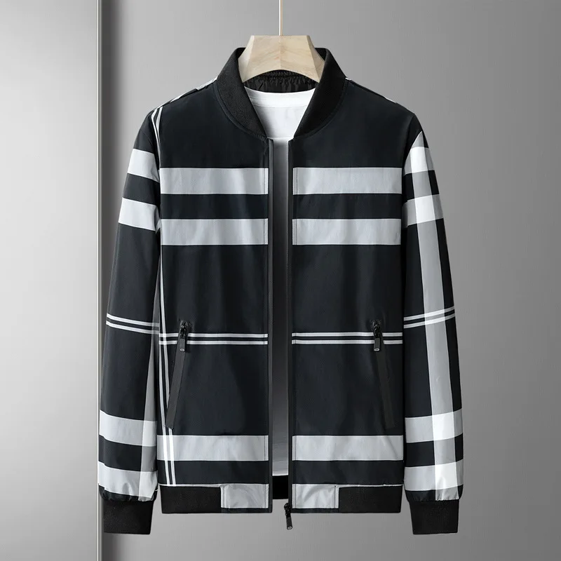 

Men's Casual Jacket New Spring And Autumn Casual Large Size Baseball Suit Top Fashion Jacket
