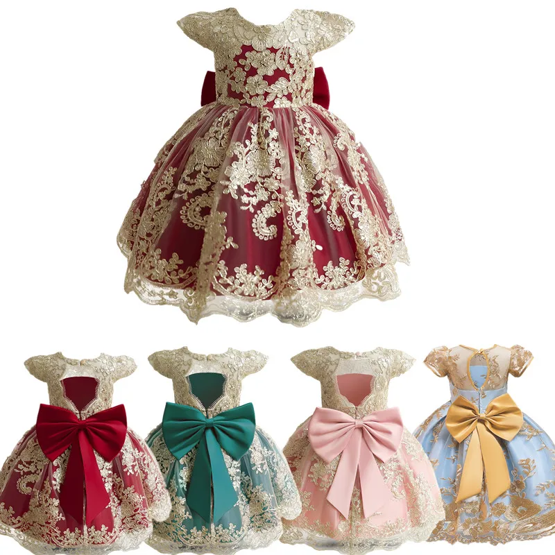 Vestido De Tul Sin Espalda Para Niña - Color Rojo, Talla 6-12 Meses, Ideal Para Bodas Y Eventos