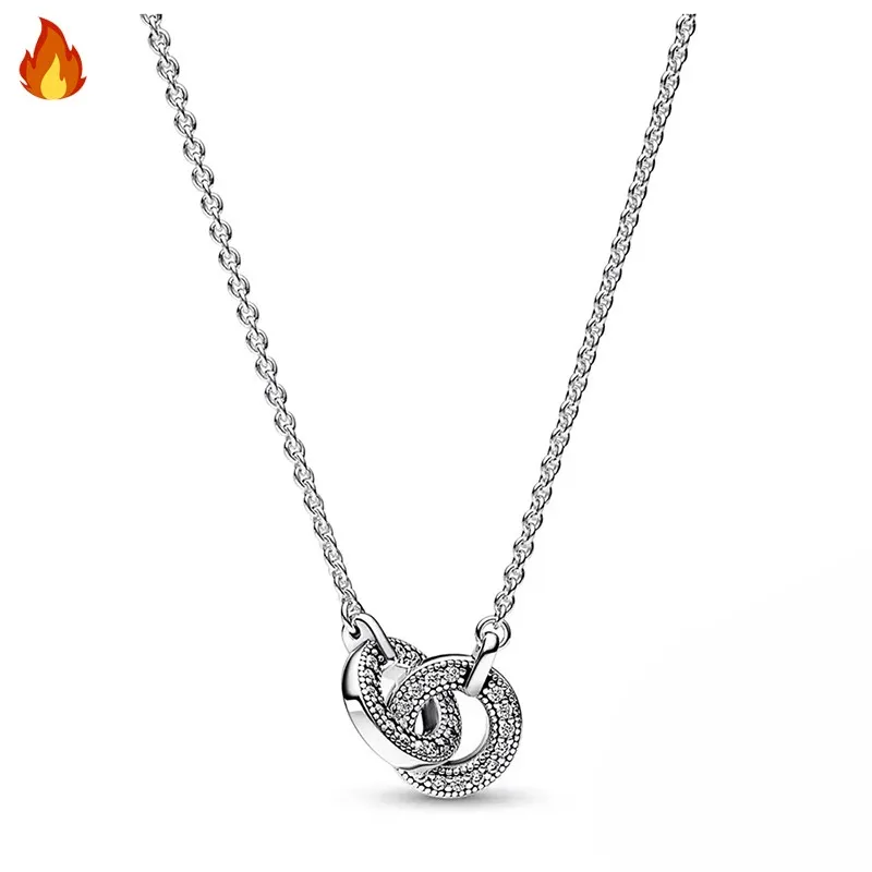 2023 New Hot Selling Original Women's Gold Pearl Ring Logo Moon Necklace Women's Wedding Party Fashion DIY Charm Jewelry