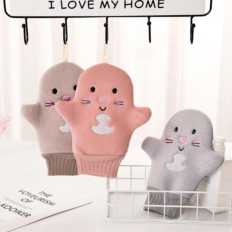 Baby Bath Gloves Creative Baby Bath Gloves Children Cartoon Cactus Bath Mitt Washcloth Scrubbing Gloves Body Clean Sponge