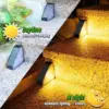 2Pack LED Solar Step Lamp Path Stair Outdoor Garden Lights Waterproof Balcony Light Decoration for Patio Stair Fence Light 2
