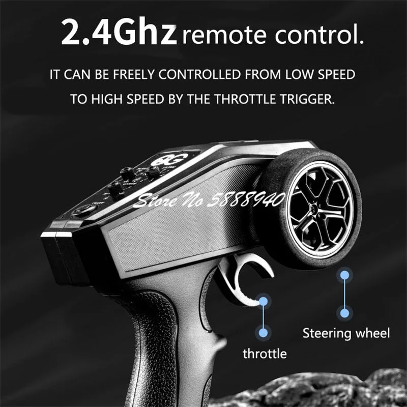 1:16 Independent Suspension Remote Control Car 4WD Professional All Terrain Off Road Rubber Tire Linkage Lighting RC Car Truck 3