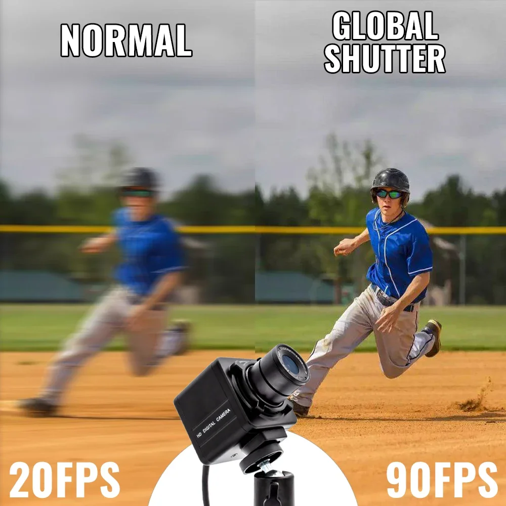 Global Shutter USB Camera 1080P 90FPS Industrial Metal Box With Fixed Focal Lens