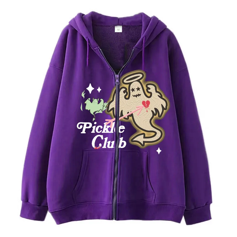 

2024 Customizable Wholesale Spring/autumn Jacket American Hoodie Top Unisex Angel Ghost Print Zip-Up Hoodie with Pocket Trendy