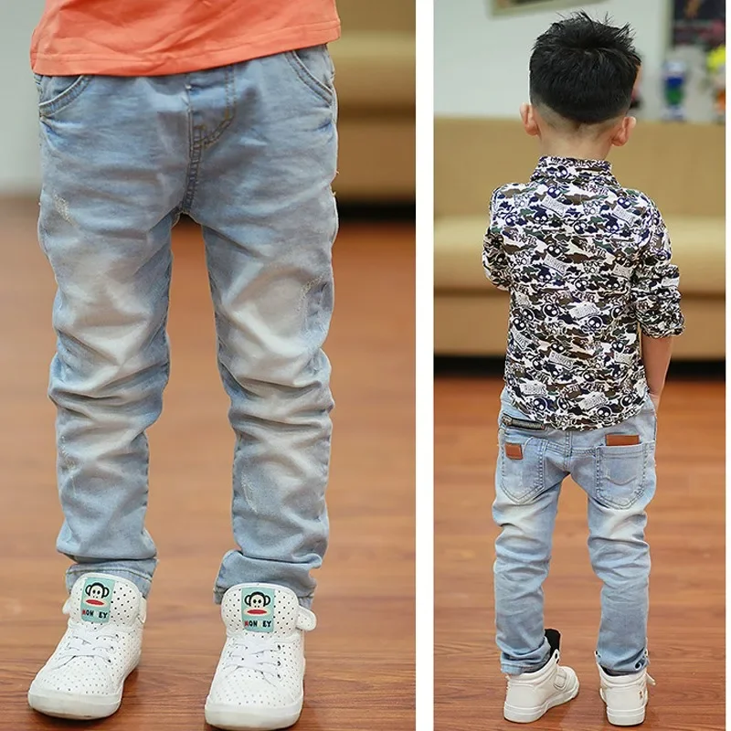 Kids Pants Big Boys Stretch Joker Jeans Spring Children Pencil Leggings Autumn Denim Clothes For 2 to 14 Years Male Child kids pants boys jeans