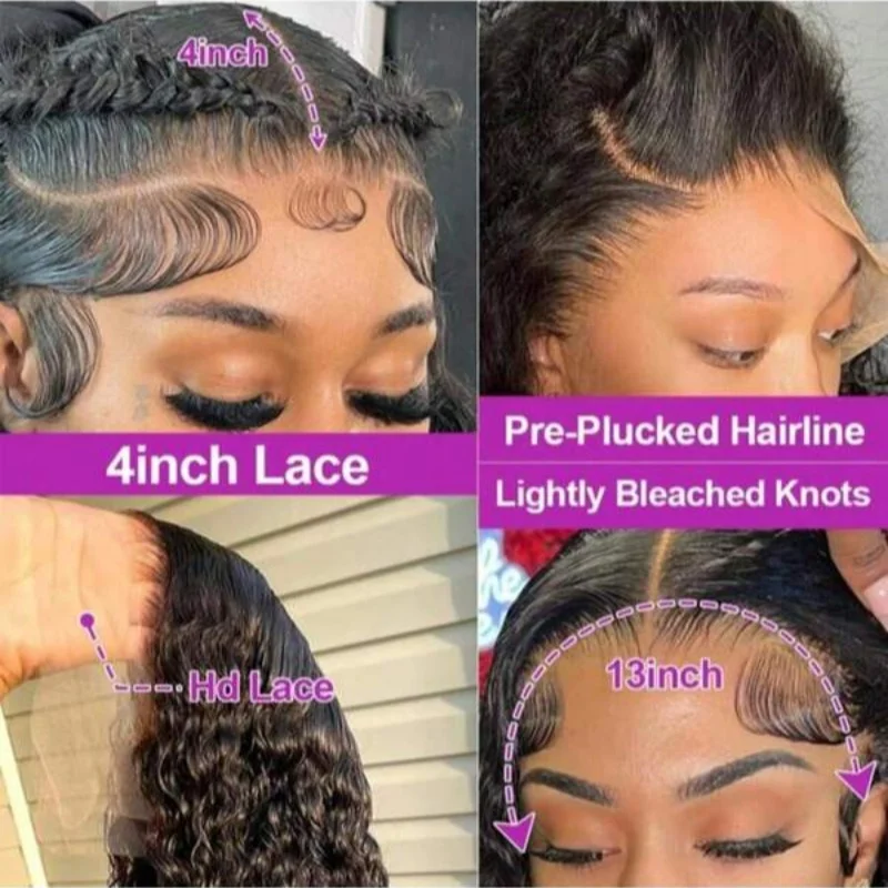 250 Density Lace Front Wig Human Hair 13x4 Jerry Curly Wigs for Women Pre Plucked with Natural Hair Brazilian Virgin 5