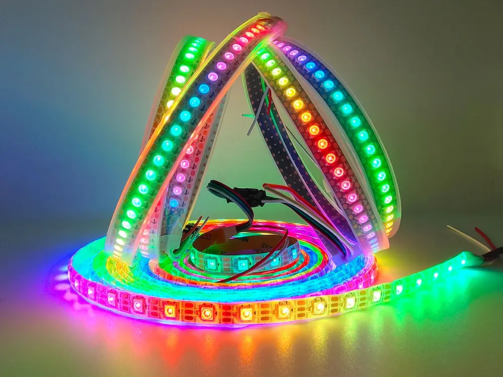 WS2812B WS2812 Digital Flexible Individually Addressable Pixel Led Strip RGB LED Strip 30/60/74/96/144Pixels/Leds/M Tape Light