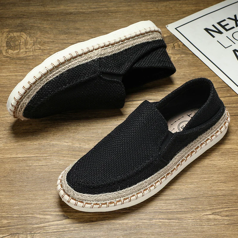 Fashion Breathable Slip-on Cloth Shoes Men Loafers Summer Slippers Lazy Shoes Size 39-44 2