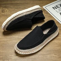 Fashion Breathable Slip-on Cloth Shoes Men Loafers Summer Slippers Lazy Shoes Size 39-44 2