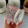 Luxury Rotary Rhinestone Makeup Organizers Sparkling Pencil Pen Holder Cosmetic Storage Tool Cosmetic Brush Storage Box 3 Slots 5