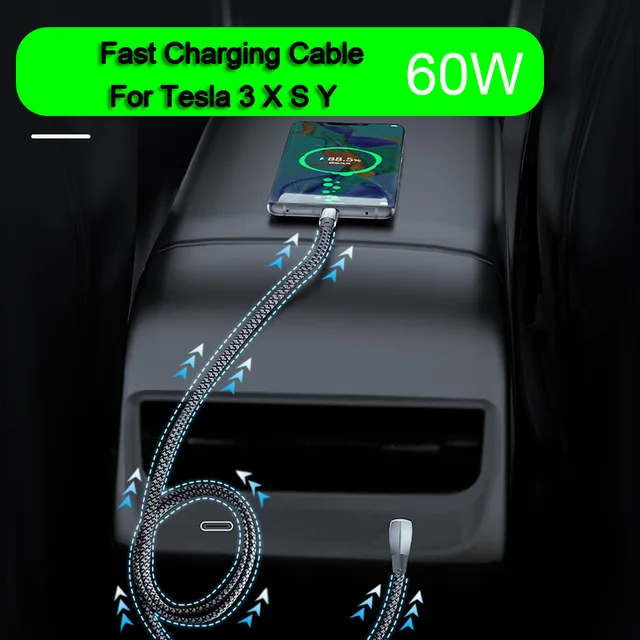 Câble de charge rapide pour téléphone portable, chargement de voiture, modèles Y 3 2021-2024, modèles Highland X S, IOS, 30W, 60W, type C 3