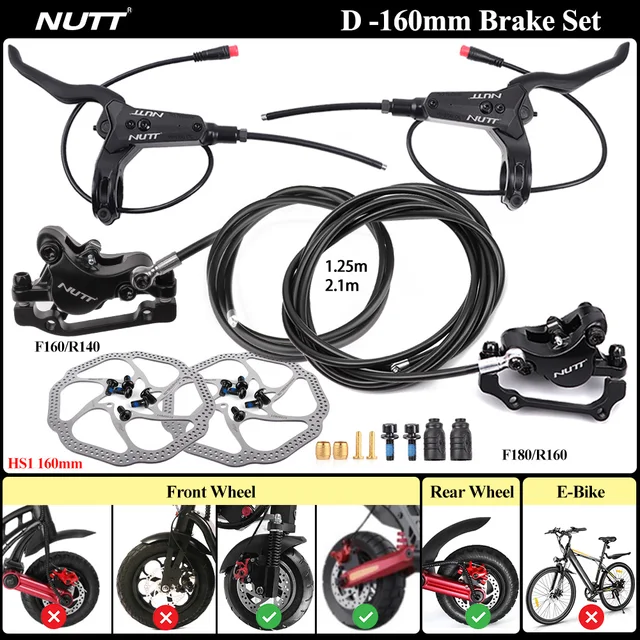 NUTT Power Off Brake Hydraulic Disc Brake With 2 Pin Male Sensor Left