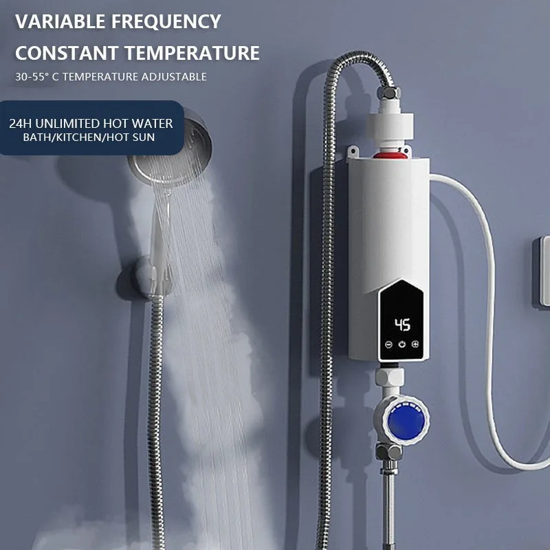 Tankless Water Heater,Instant Electric Hot Water Heater，for Household Indoor  Bathroom Kitchen Washing，with LED Digital Display - AliExpress