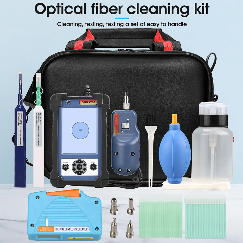 Fiber Optic Cleaning Kit Video Microscope Inspection Probe 1.25/2.5mm Cleaner Pen Cleaner Box 1200p mini camera 1m 2m 5m 10m hard flexible tube mircousb type c borescope video inspection for pc android car endoscope