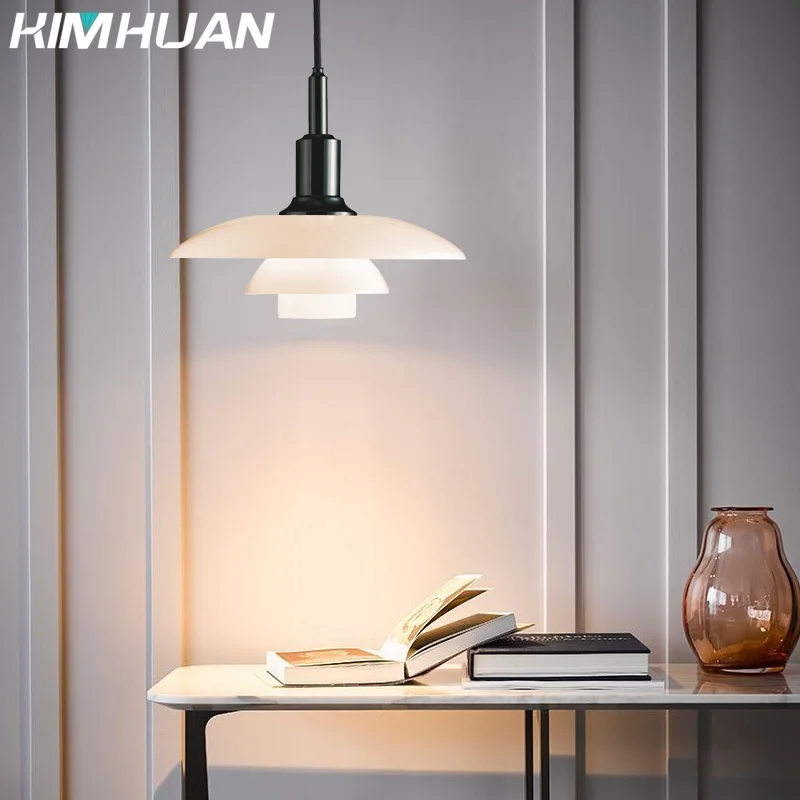 Creative Glass Chandeliers Simple Living Room Bedroom Home Decor Modern Hanging Lamp Nordic Flying Saucer Led Pendant Lights