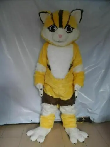 New Adult Halloween Christmas Yellow Fox Mascotte Fancy Cartoon Mascot Costume Peluche Fancy Dress Mascot Costume