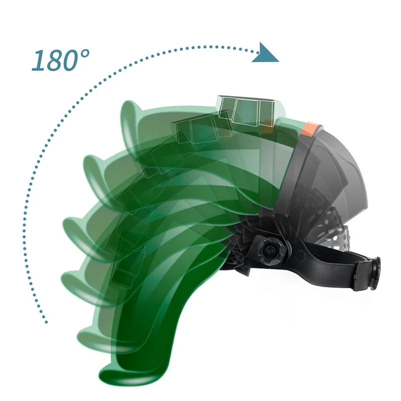 Automatic Darkening Welding Mask Protective Cover Welding Cap Argon Arc Face Head-Mounted Protective Equipment