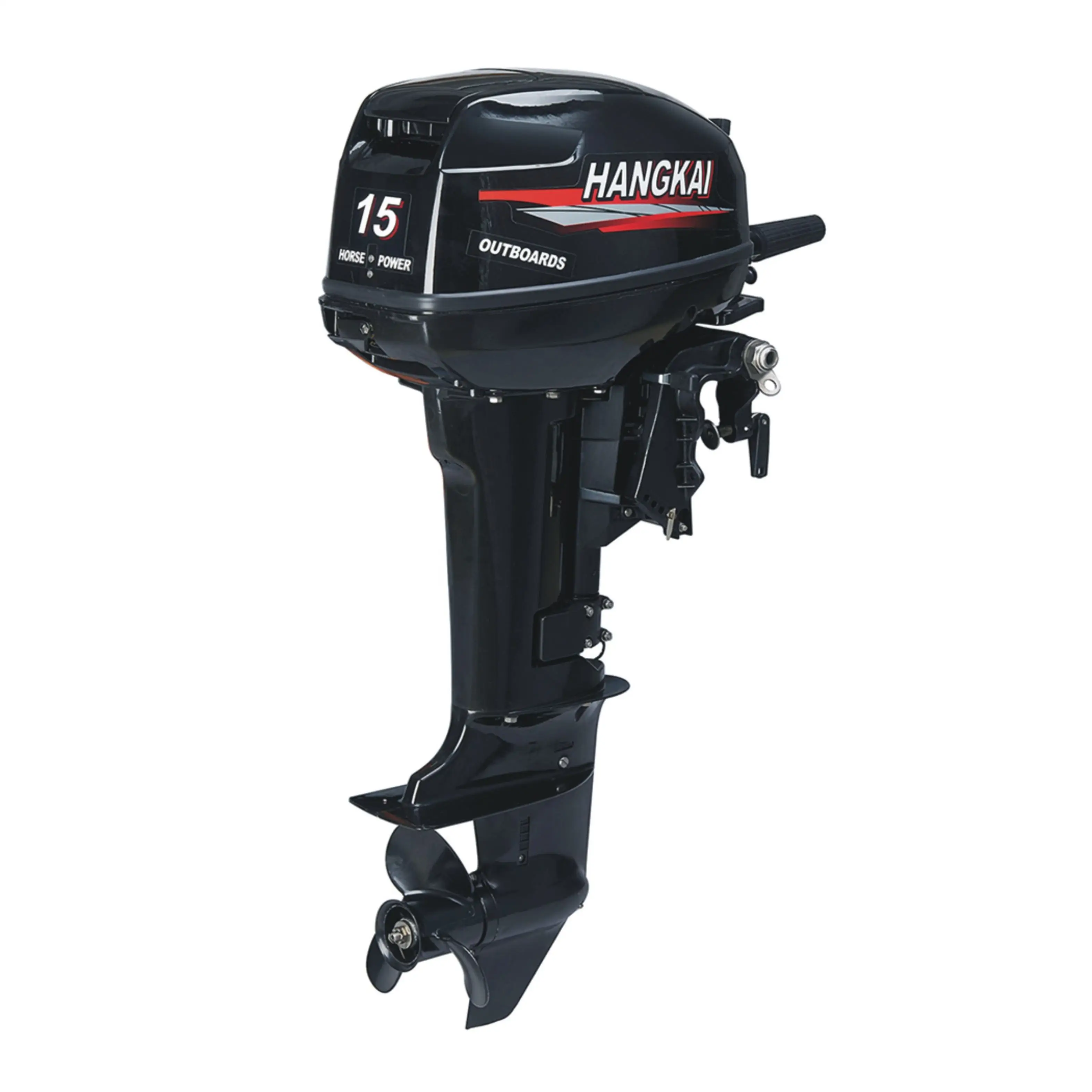 

DDP shipping Power Boat Engine HANGKAI 2 Stroke 15 HP Outboard Motor for Fishing Small Boat Long Shaft And Short Shaft