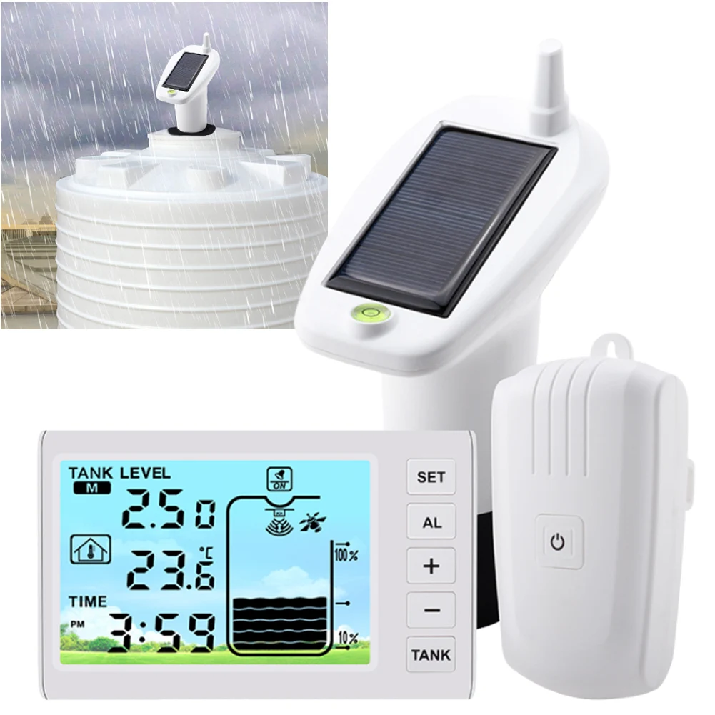 Ultrasonic-Wireless-Water-Tank-Liquid-Depth-Level-Meter-Sensor-Tank ...