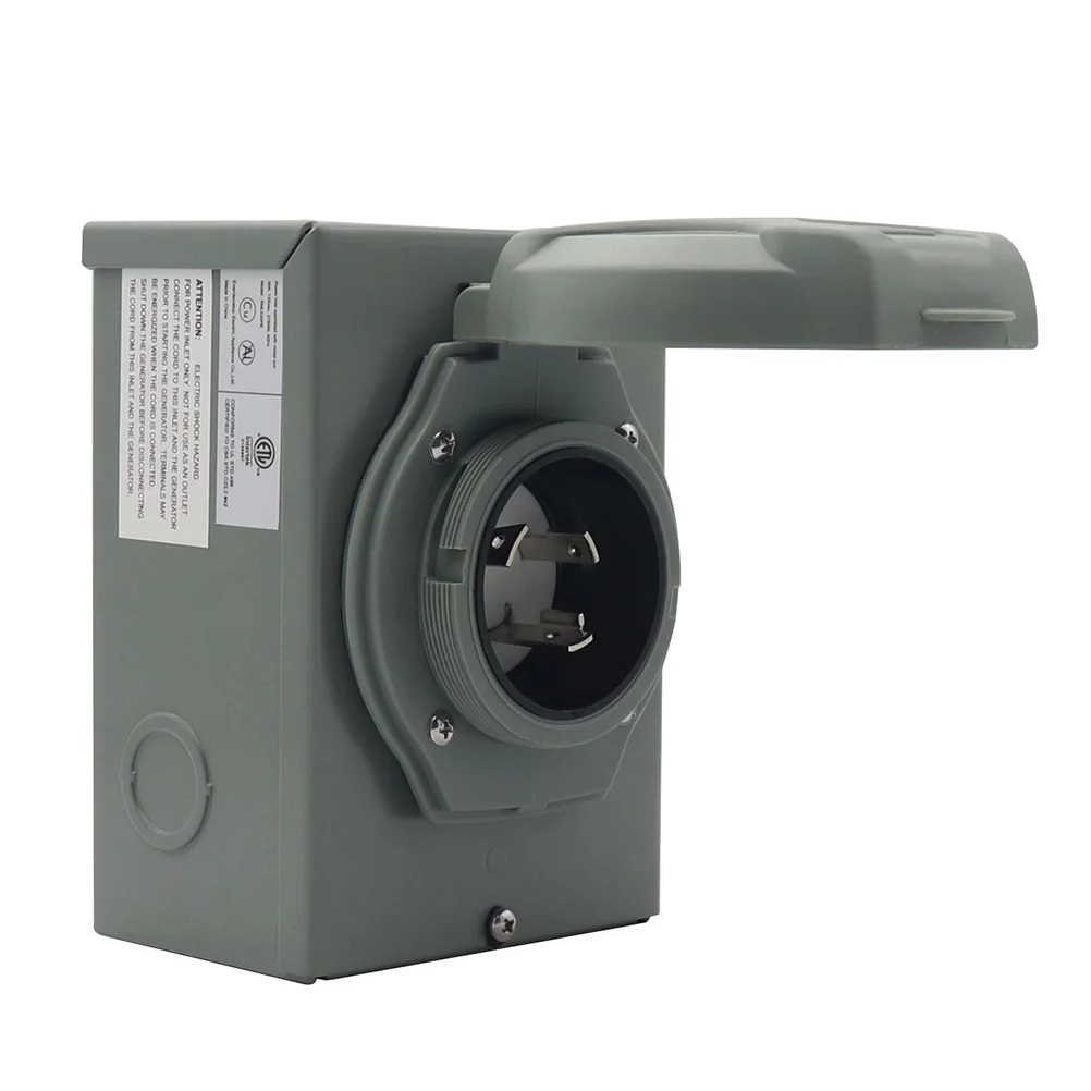 Generator Outlet Box Generator Plug with Green Indicator for Outdoor