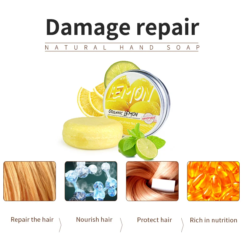 Lemon plant shampoo is refreshing, oil controlling, dandruff reducing, and strong for hair. Handmade shampoo without silicone oi 2