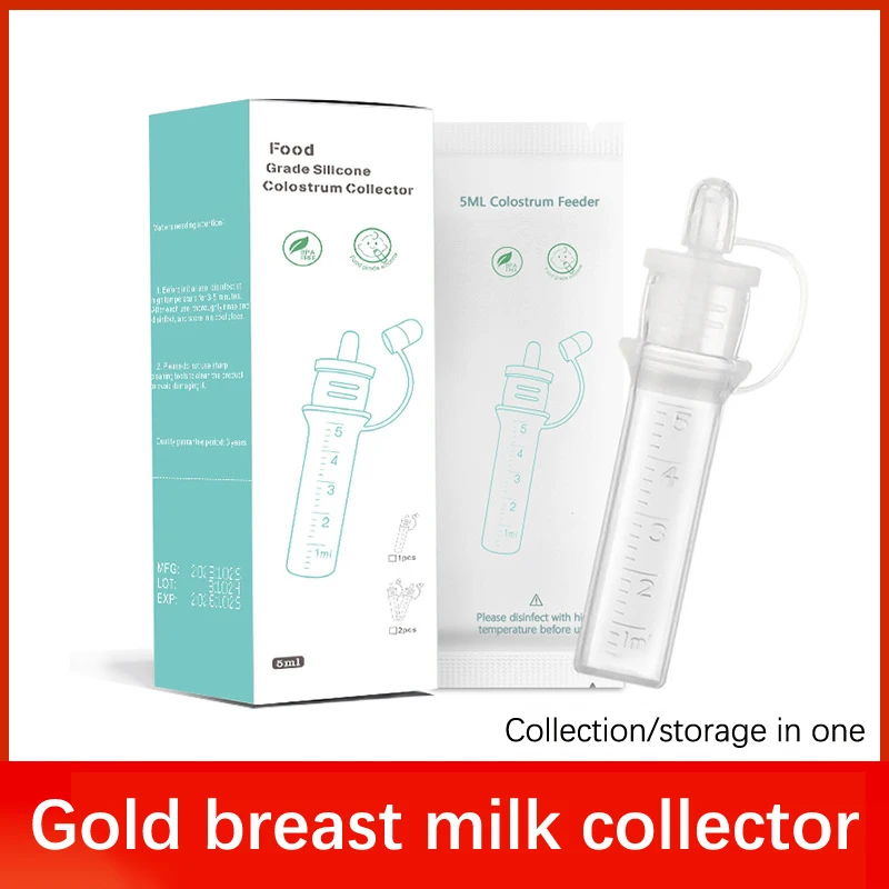 

Colostrum Collector Breast Milk Collection Baby Feeding And Medicine Reusable Breastfeeding Device