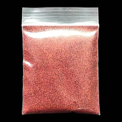Vibrant Laser Glitter Chrome Nail Powder - Holographic Diamond Rainbow Shimmer Pigment (Orange)