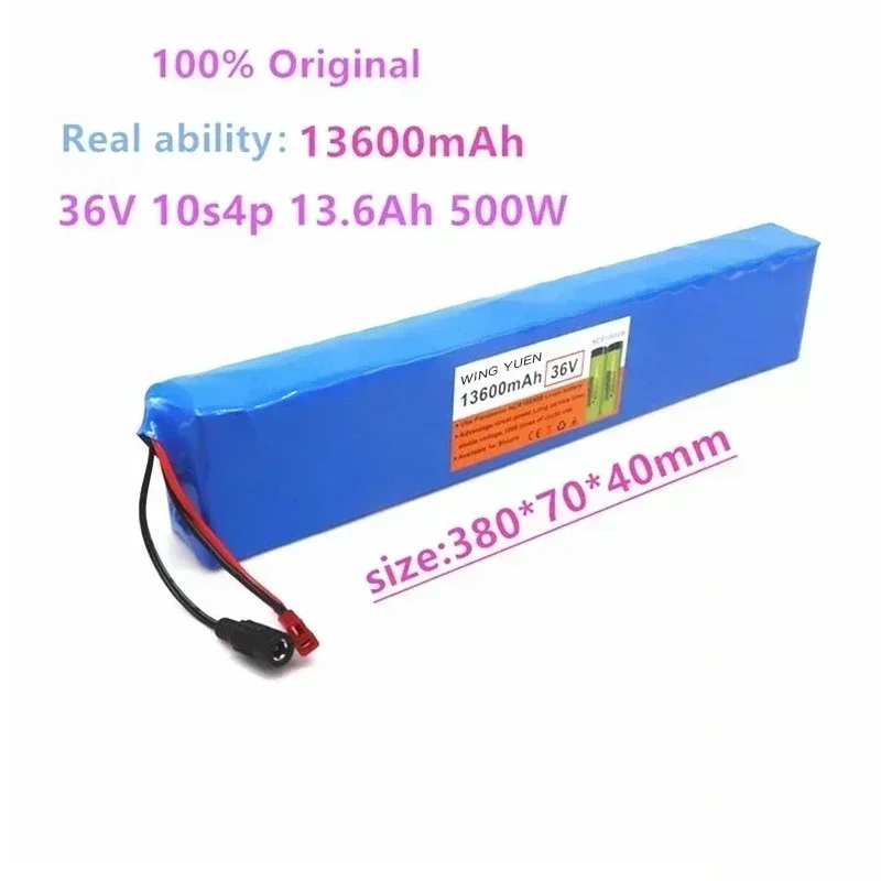 

2021 100% Original high power 36V battery 10S4P 13.6Ah 18650 battery pack 500W 42V 13600mAh for Ebike electric bicycle with BMS