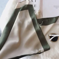 70x70cm Fashion Luxury Women Satin Silk Shawl Square Scarf Tie Wraps Neckerchief Scarves Lady Headband Bandana Foulard 6